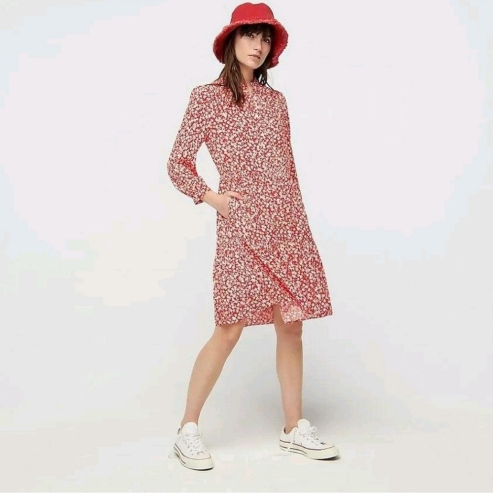 Floral Red Dress